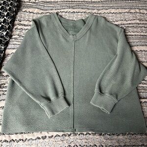 Aerie Sage Green Crew Neck Sweater